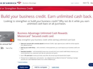 Bank of America Business Advantage Unlimited Cash Rewards Mastercard Secured credit card