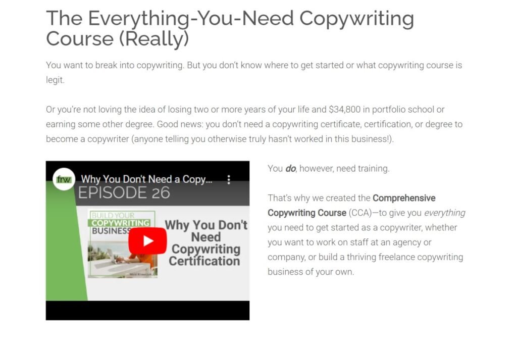 The Everything You Need Copywriting Course