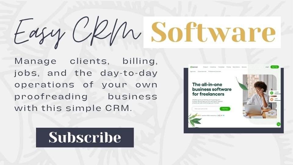 Freelance Proofreading CRM Software