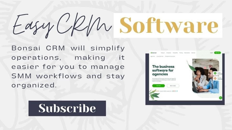 Social Media Manager CRM Software Subscribe Now