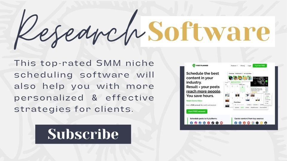 Social Media Manager Niche Software Subscribe Now