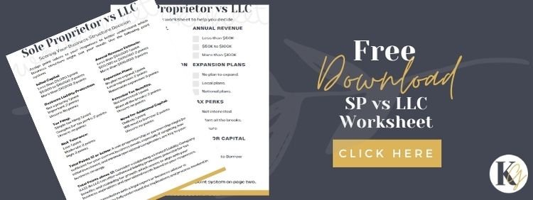 Sole Proprietor vs LLC Worksheet Free Download