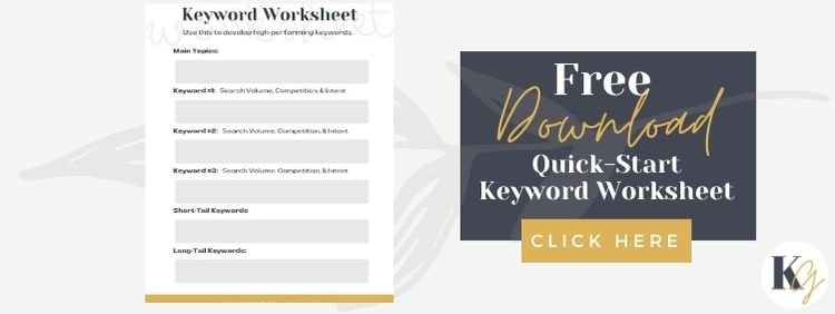 Quick-Start Keyword Planner Worksheet Template